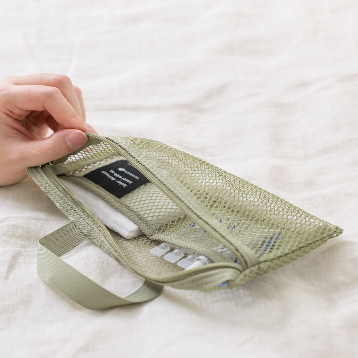 バイフルデザイン 韓国 旅行用 ミニ メッシュ ポーチ バッグ 洗面用具 トイレタリーバッグ トラベルポーチ