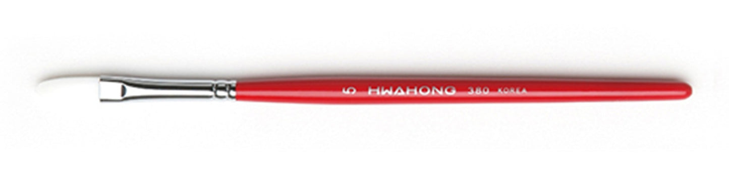 Hwahong ファホン 380 アーティスト フラットブラシ 5号 x 3個セット 専門家 フラット化粧用ブラシ筆