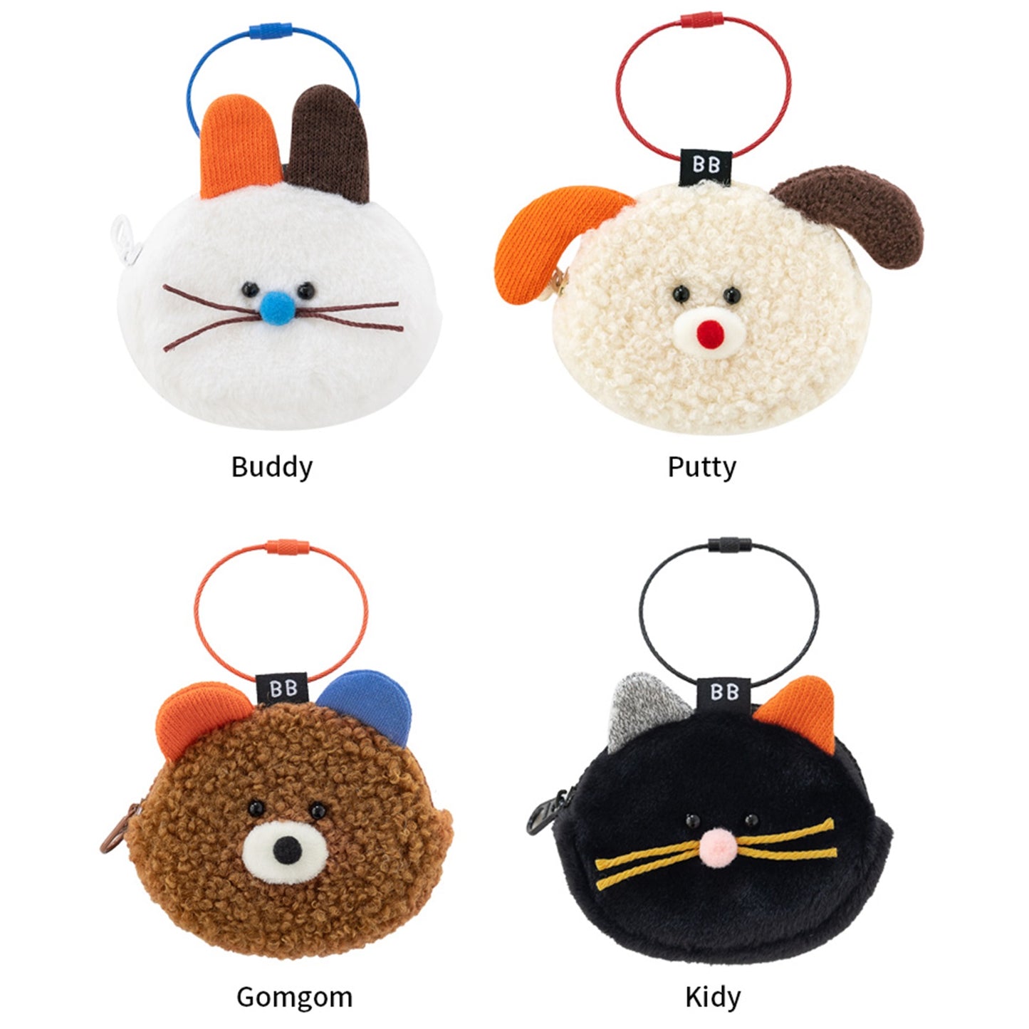 ブランチブラザー 韓国 キャラクター AirPods pro ケース AirPods ケース ポーチ キーリング付き 4つのかわいいデザイン