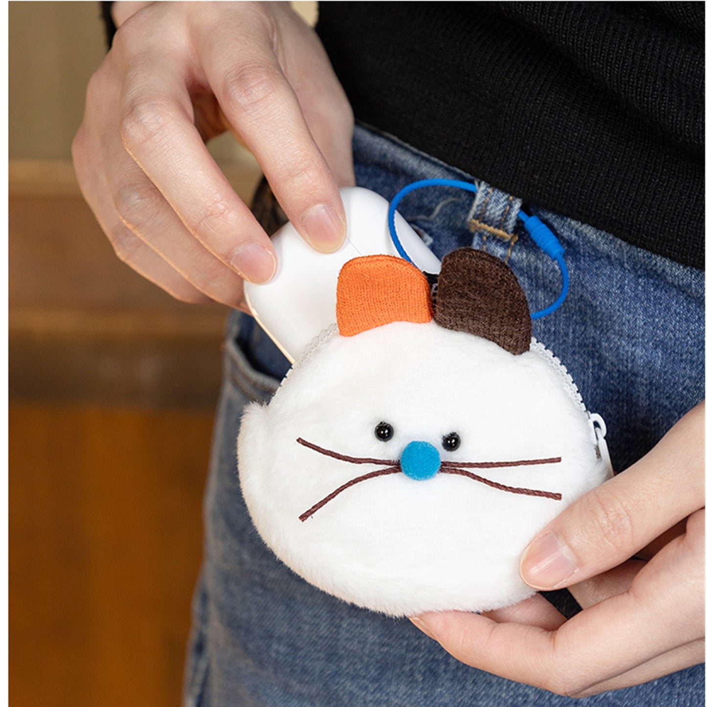 ブランチブラザー 韓国 キャラクター AirPods pro ケース AirPods ケース ポーチ キーリング付き 4つのかわいいデザイン