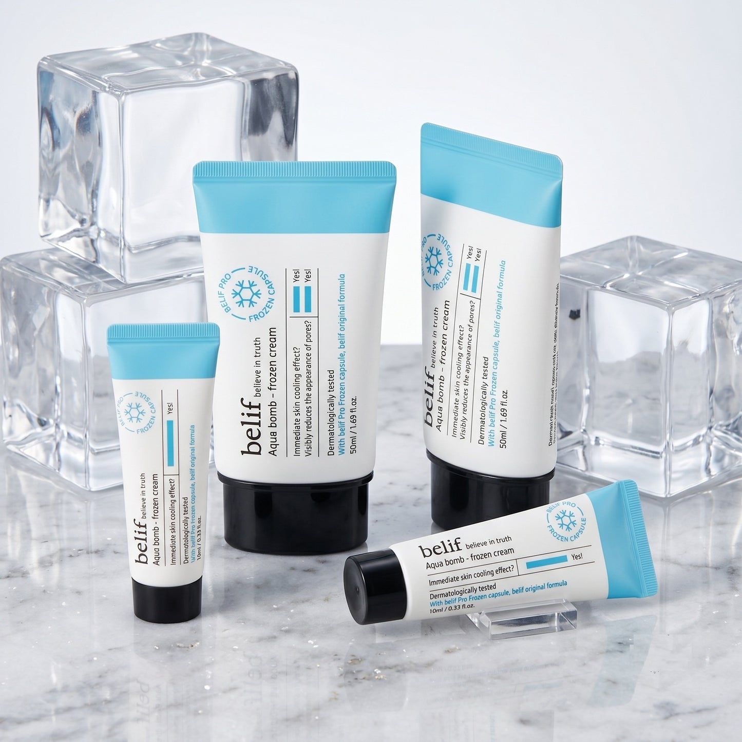 ビリーフ アクアボム フローズンクリーム 50ml×2 + 10ml×2 合計120ml セット 水分クリーム 保湿クリーム 韓国コスメ スキンケア 乾燥肌 ひんやり