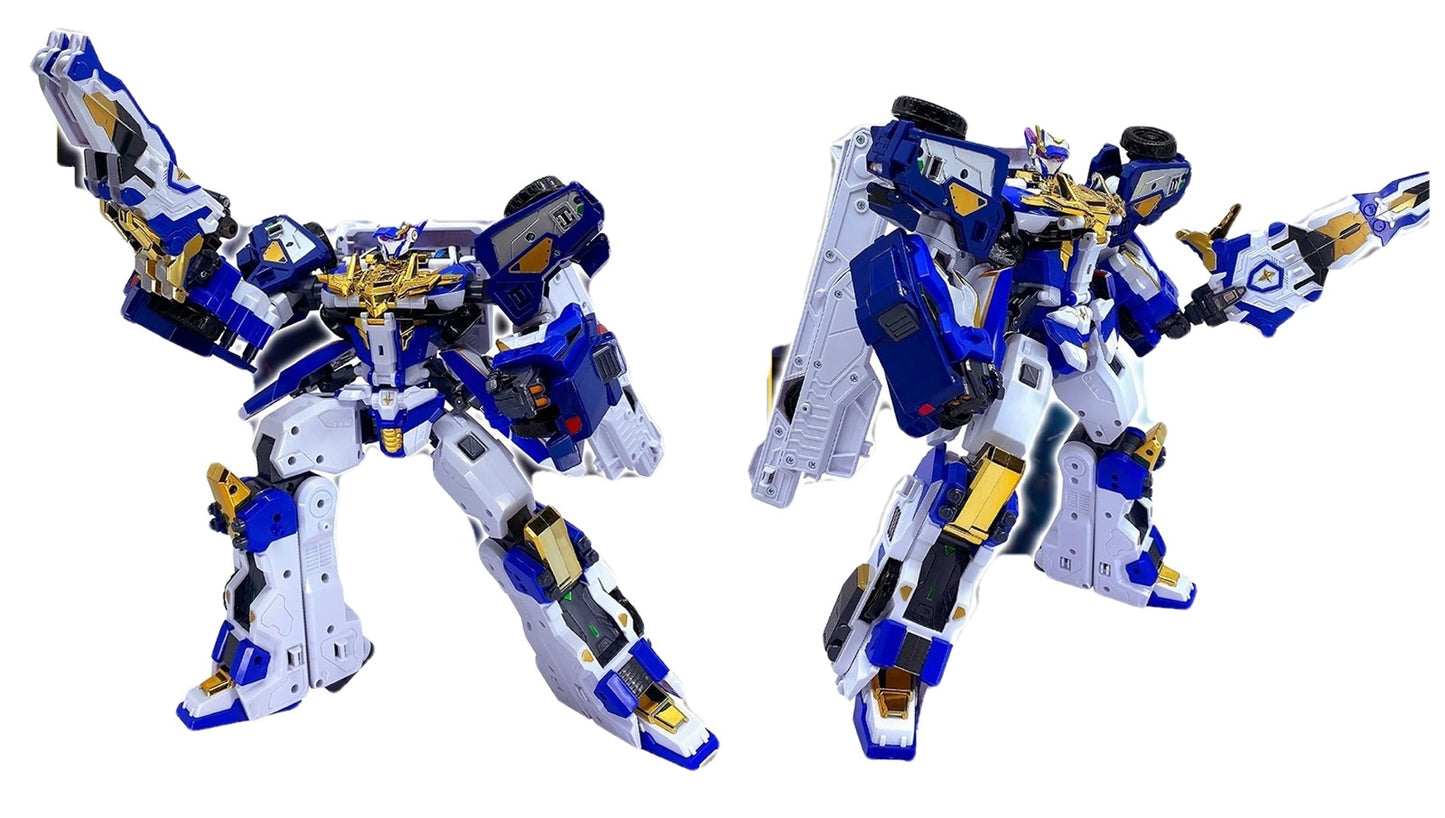 メタルカードボットS ブルーコップ トリニティ 韓国ロボット 警察バス 装甲車 パトカー Metal Cardbot S Bluecop Trinity