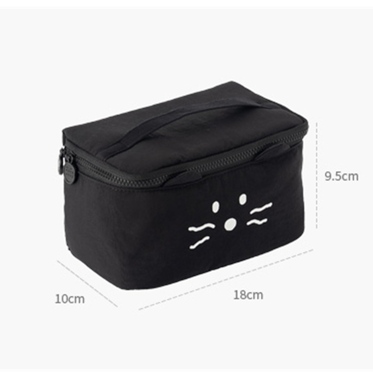 ブランチブラザー 韓国 メイクポーチ 化粧ポーチ かわいい 猫キャラクター 大容量 収納 バニティポーチ メッシュポケット付き シンプル おしゃれ コスメポーチ