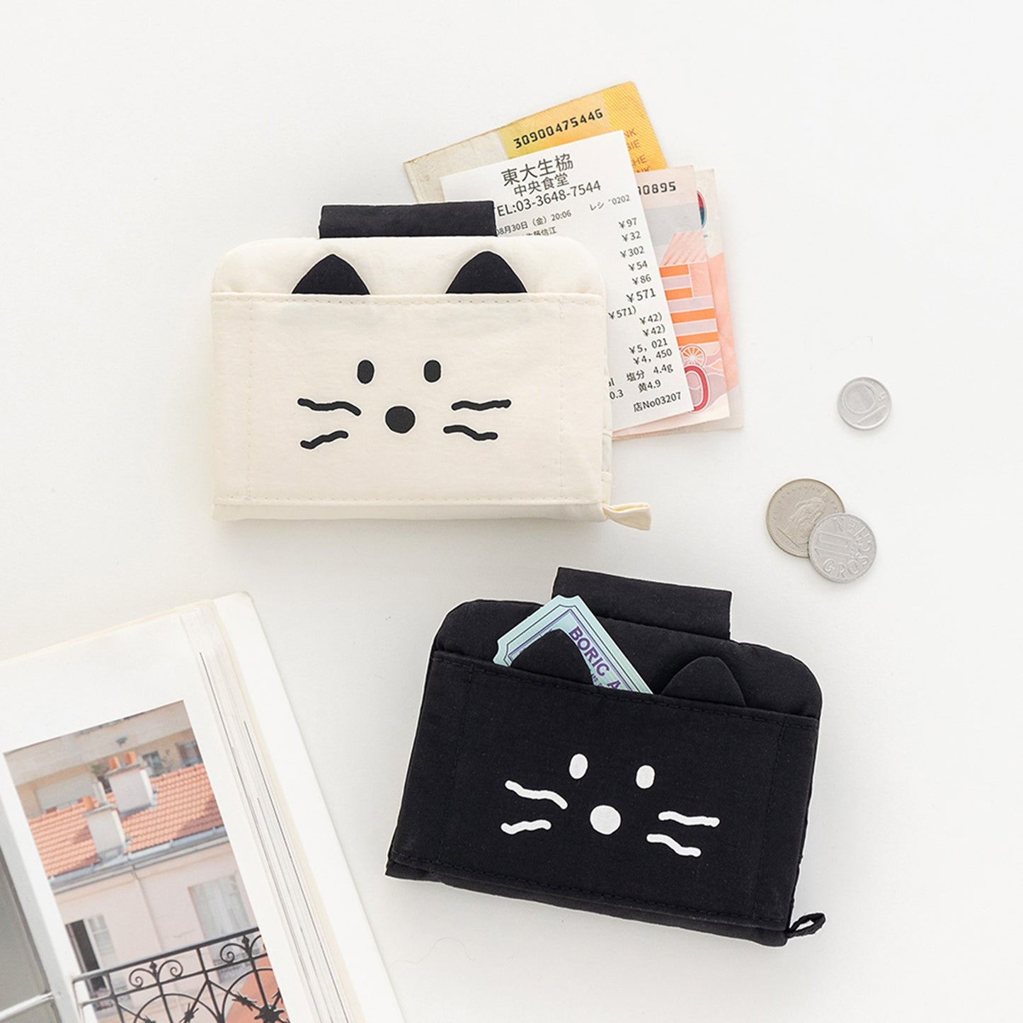 ブランチブラザー 韓国 カードケース パスケース 定期入れ 小銭入れ かわいい キティデザイン ICカード 収納 コンパクトウォレット