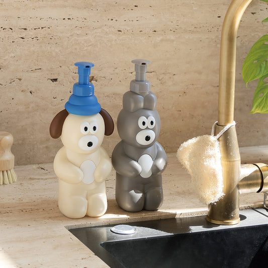 ブランチブラザー 韓国 かわいい バニー パピー キャラクター ディスペンサー 2個セット リキッド&バブルポンプ 518ml 再利用可 キッチン バスルーム用