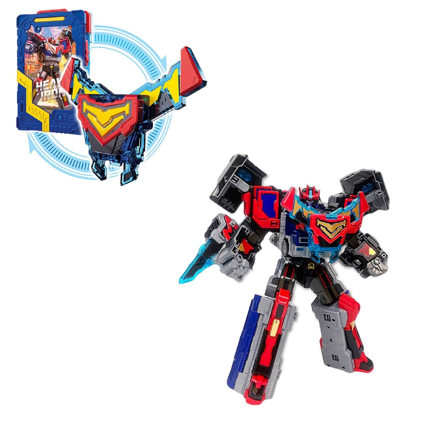 メタルカードボット ヘビーアイアン 韓国変身ロボットビヒクルアクションフィギュア玩具 Metal CardBot Heavy Iron