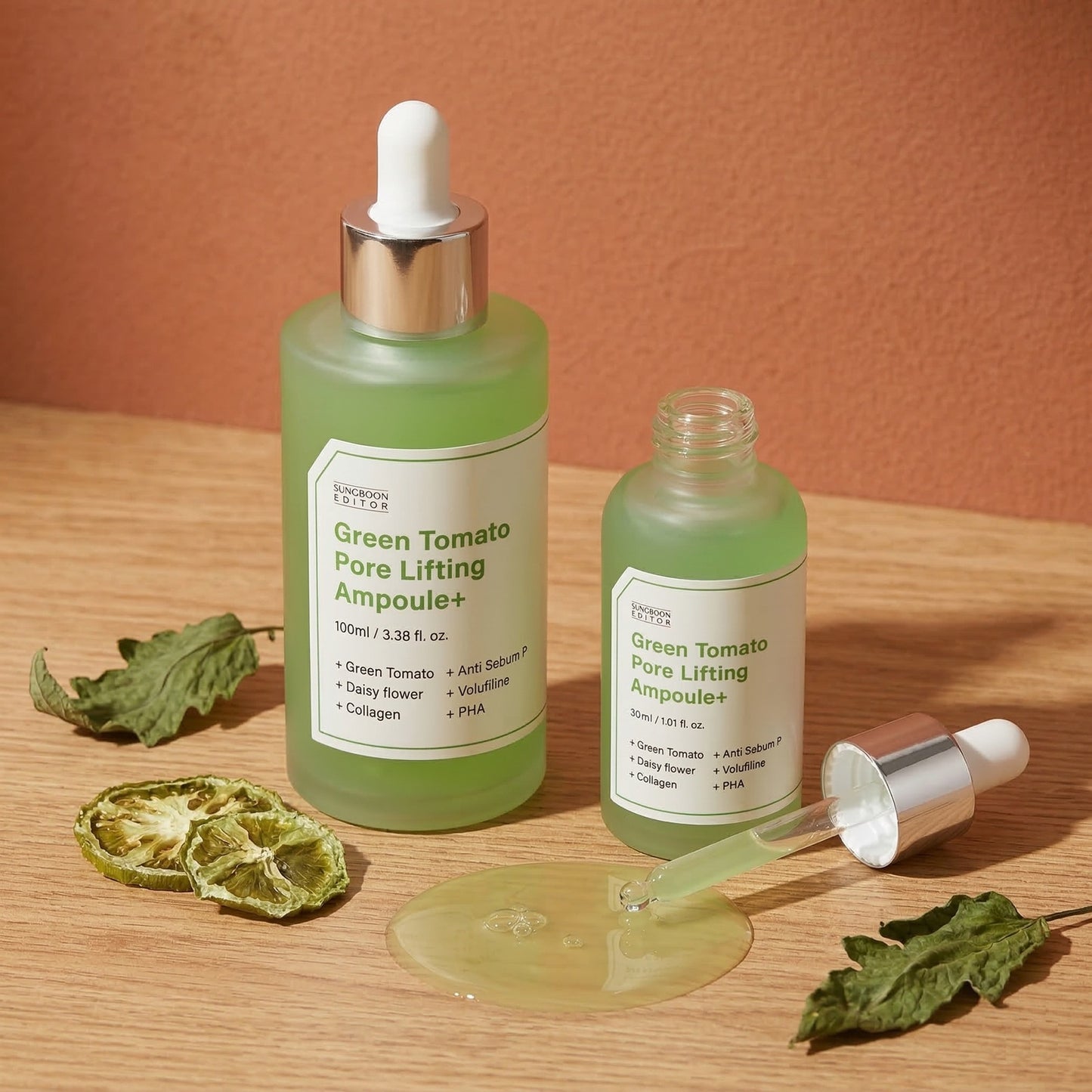SUNGBOON EDITOR グリーントマト ポアリフティング アンプル 100ml + 30ml セット ソンブンエディター 毛穴ケア 弾力 ハリ ツヤ エイジングケア スキンケア 韓国コスメ 正規品 韓国発送