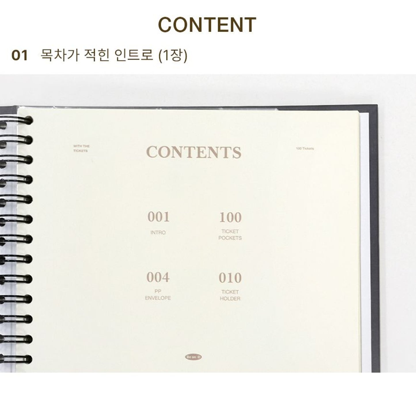 Be on D 韓国 チケットホルダー チケット収納 アルバム 記念 チケットファイル メモ付き コンサート 映画 航空券 スクラップブック