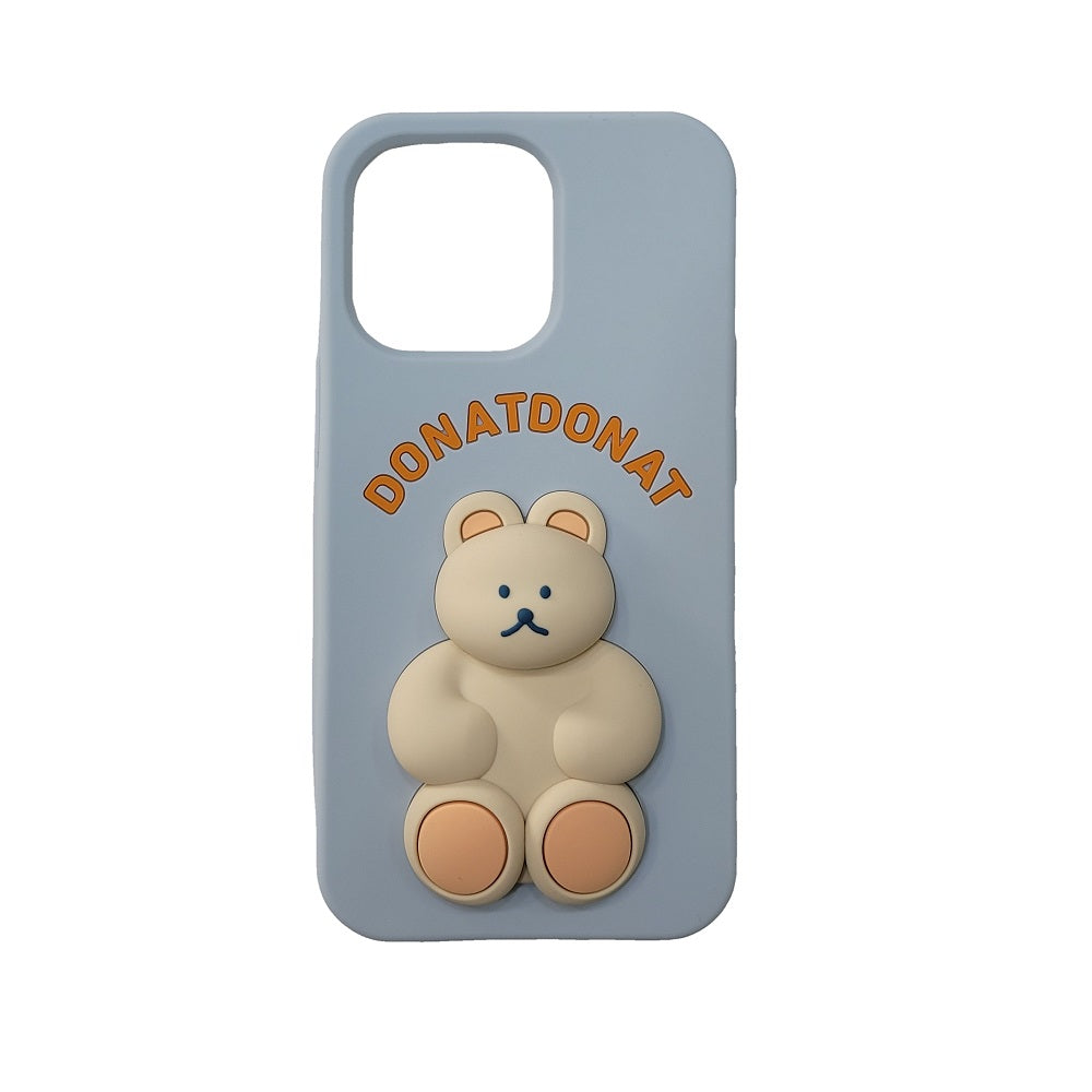 ロマネ Donatdonat ベア iPhone 13 Pro韓国シリコンケース カバースマートフォンアクセ