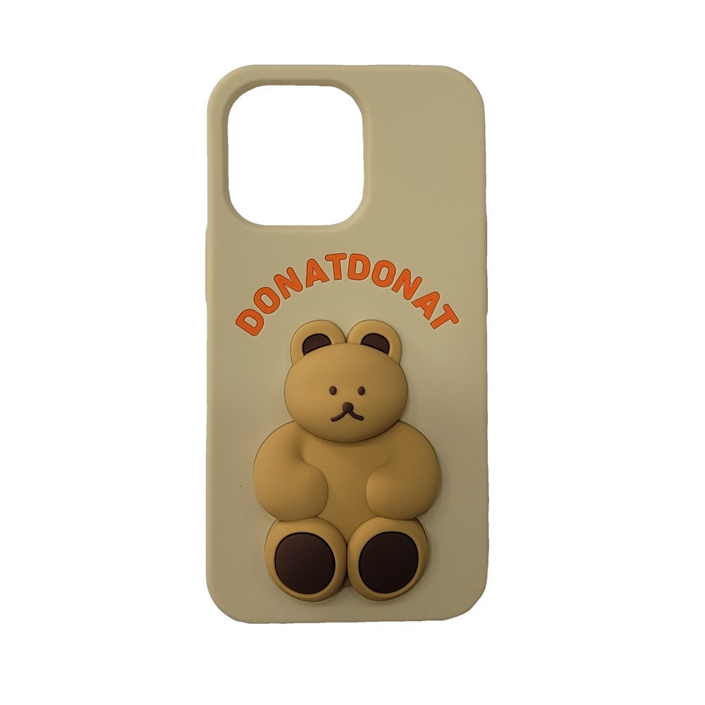 ロマネ Donatdonat ベア iPhone 13 Pro韓国シリコンケース カバースマートフォンアクセ