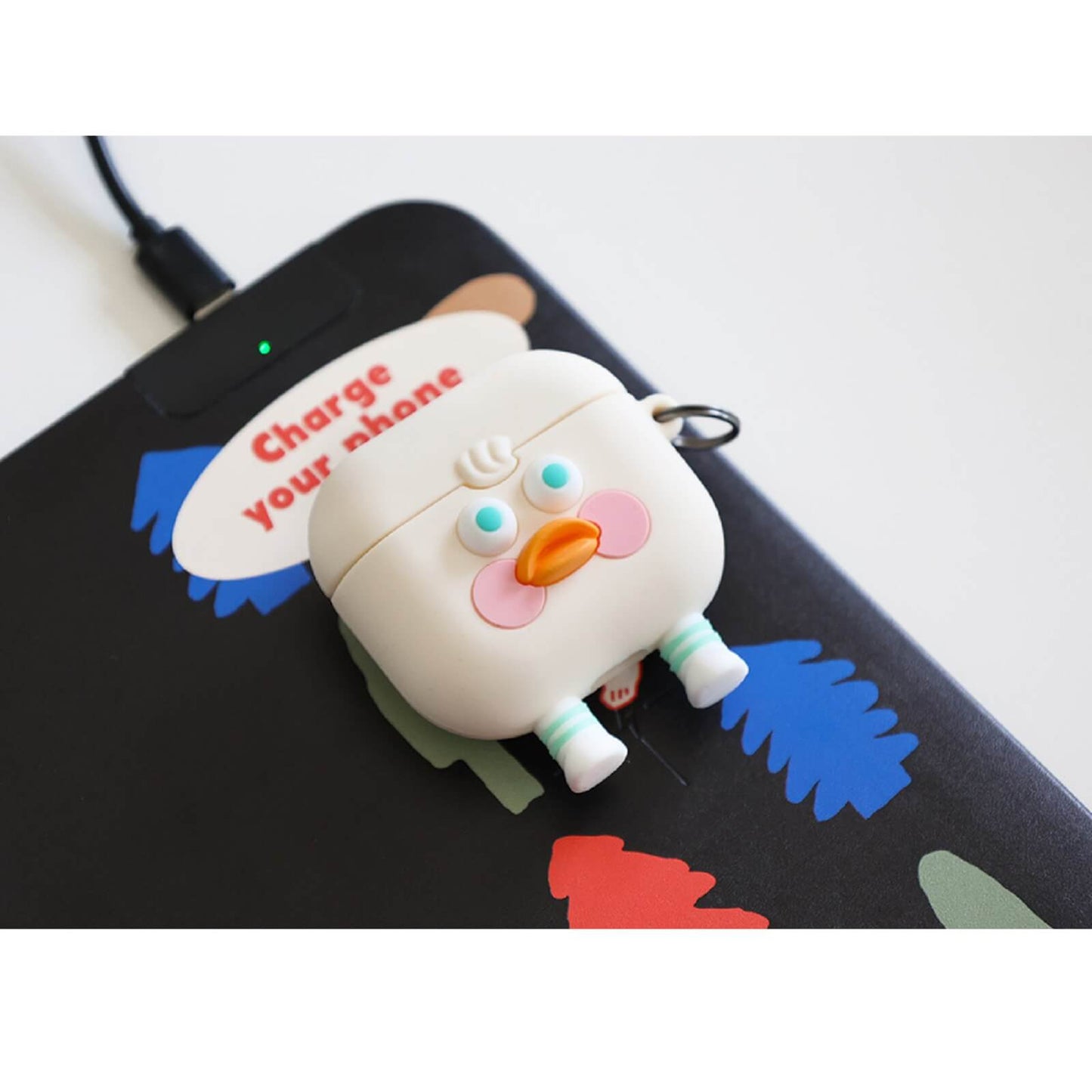 ブランチブラザー 食パンアヒル韓国キャラクターイラスト AirPods 第3世代 互換シリコーンケースカバー