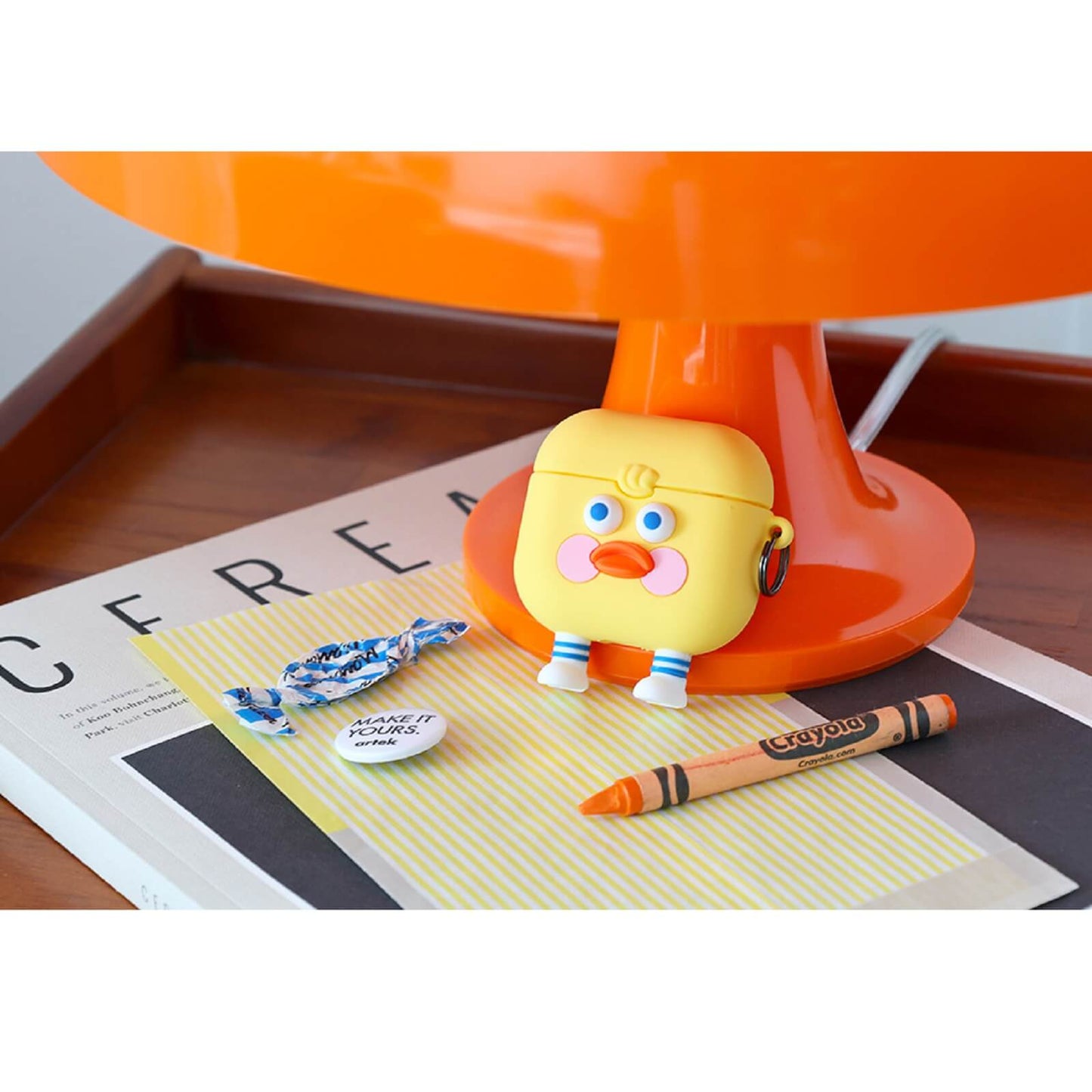 ブランチブラザー 食パンアヒル韓国キャラクターイラスト AirPods 第3世代 互換シリコーンケースカバー