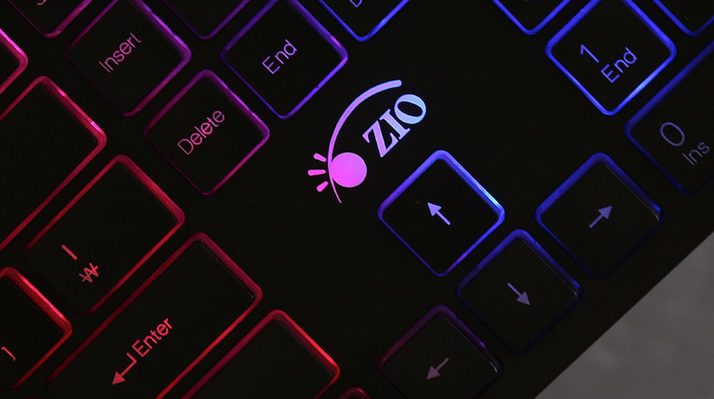 Zio チョコレート韓国語有線キーボード USB メンブレン LED ライトニングエフェクト