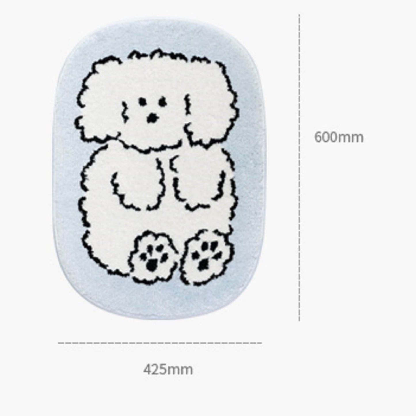 リトルペーパー子犬キャラクター韓国バスマット浴室足ふきマット足拭きマット すべり止め フェルトマット ラグ