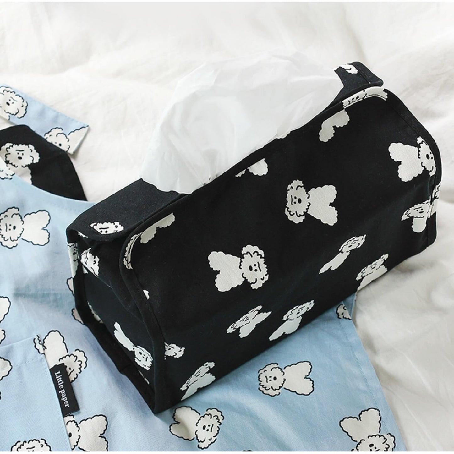 リトルペーパー韓国子犬キャラクターイラスト ティッシュコットンケースカバー