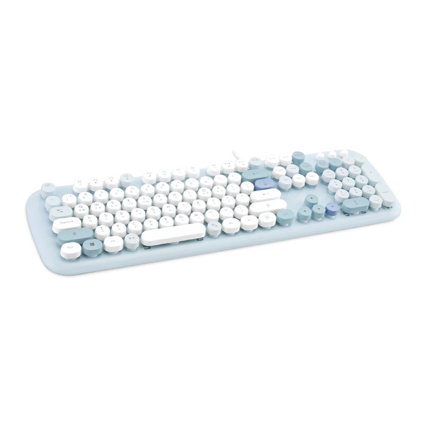 Actto KBD58 韓国語タイプライター有線キーボード ハングル キーボード USB メンブレン(ブルー)