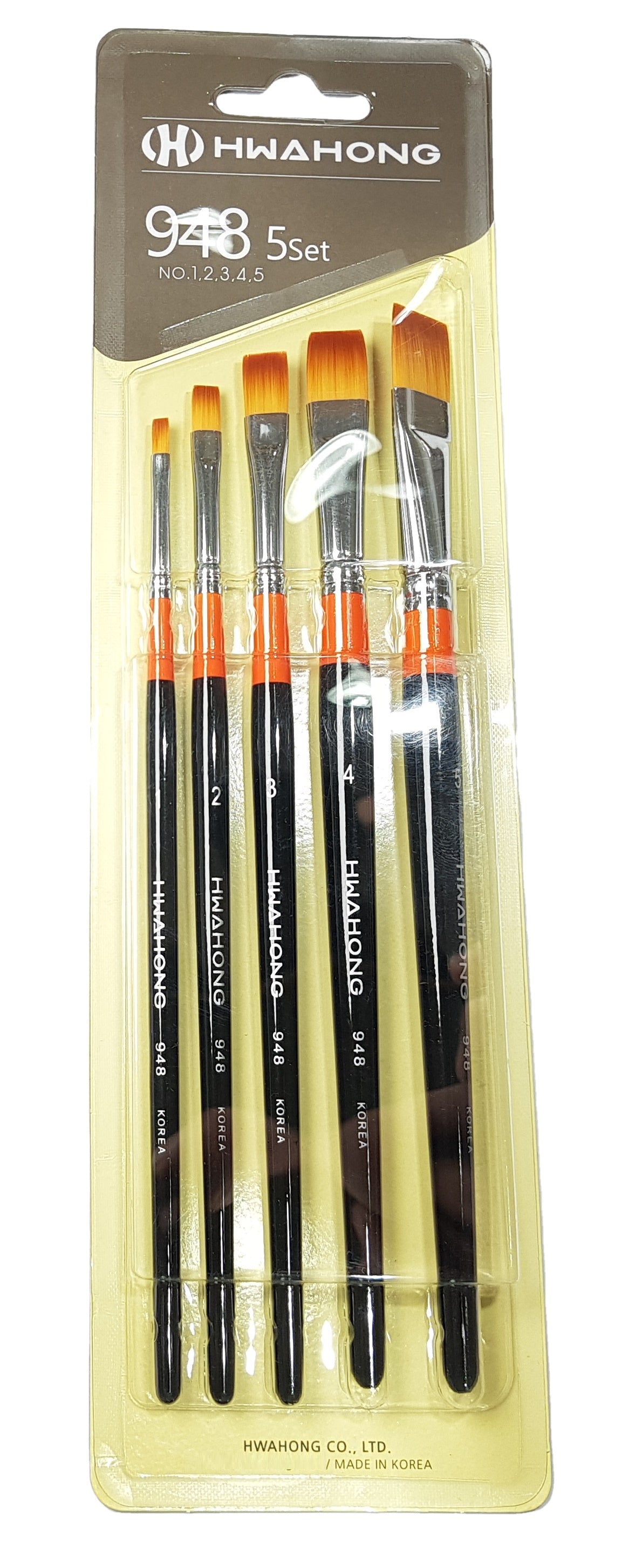 Hwahong ファホン 948 アーティスト フラットブラシセット 専門家 フラット筆