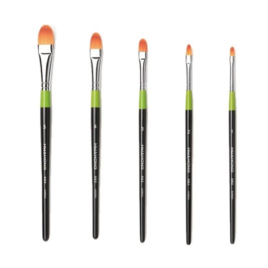 Hwahong ファホン 982 アーティスト フラットブラシセット 専門家 メイクブラシ フラット化粧用ブラシ筆