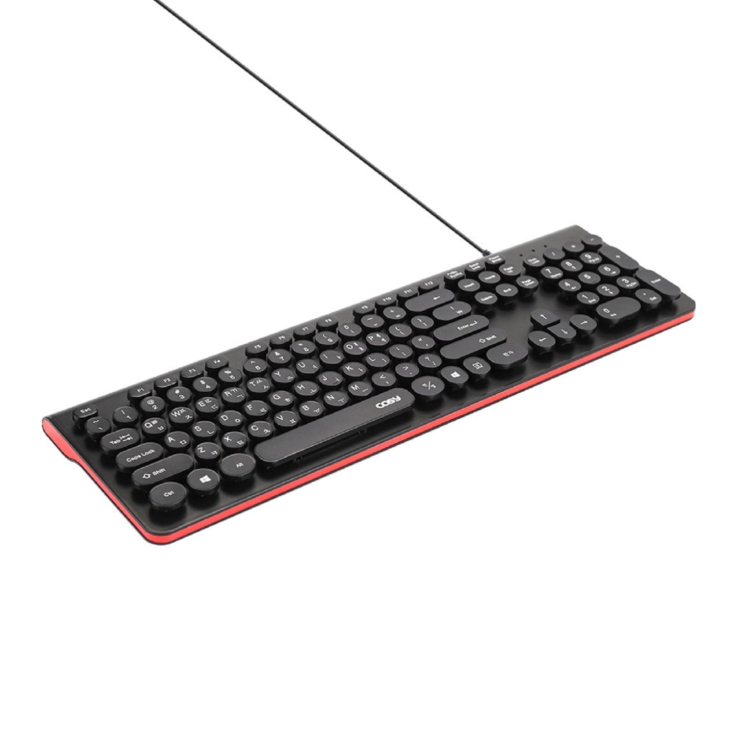 Cosy KB3372 カイレトロ 韓国語有線キーボード ハングル キーボード メンブレンUSBタイプ104キー