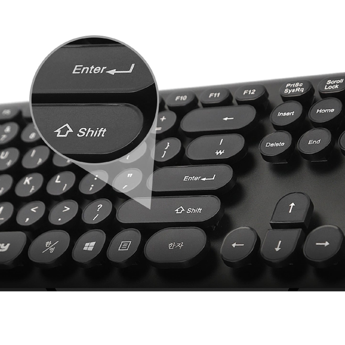 Cosy KB3372 カイレトロ 韓国語有線キーボード ハングル キーボード メンブレンUSBタイプ104キー