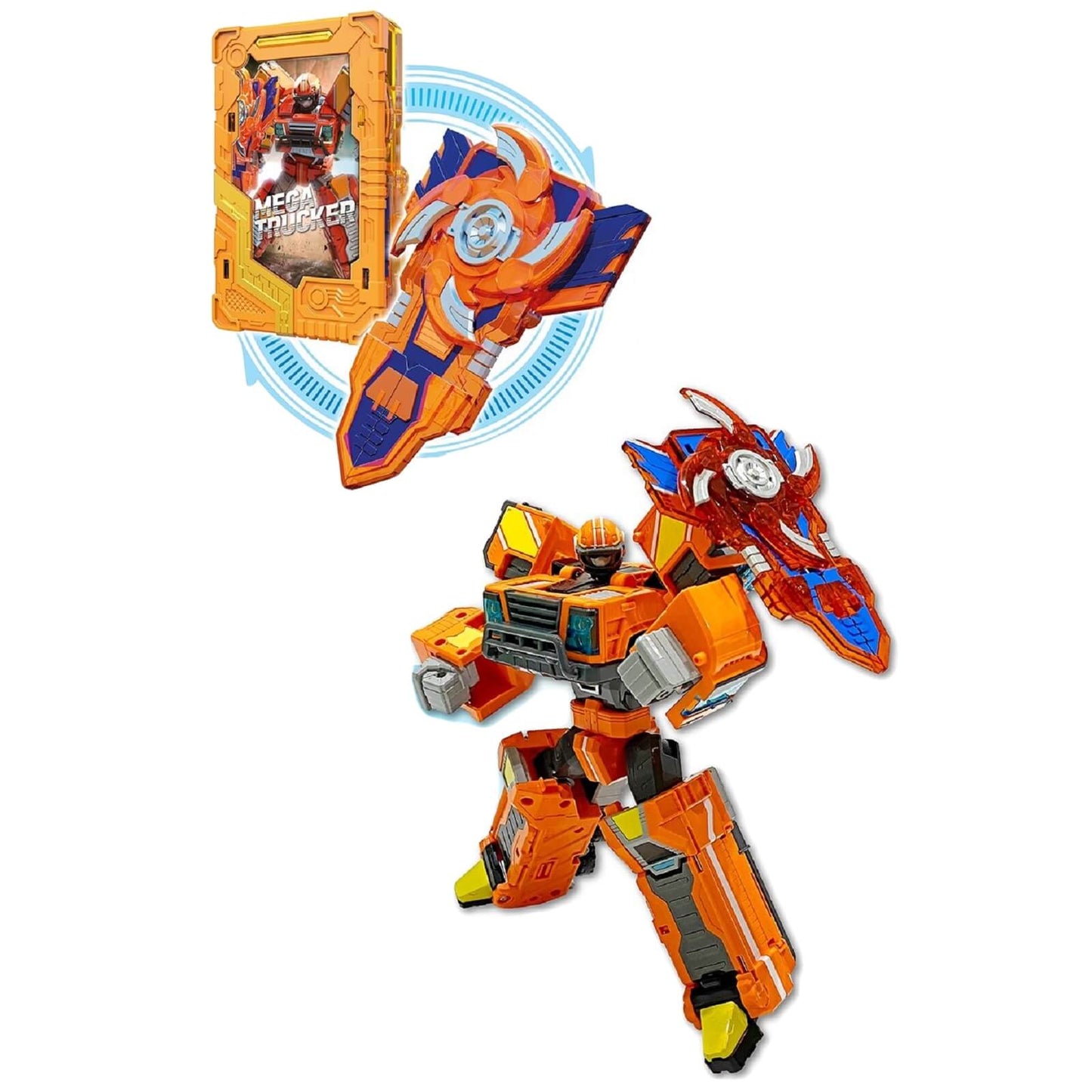 メタルカードボット メガトラッカー韓国変身ロボットビヒクルアクションフィギュア玩具 Metal Card Bot Mega Trucker
