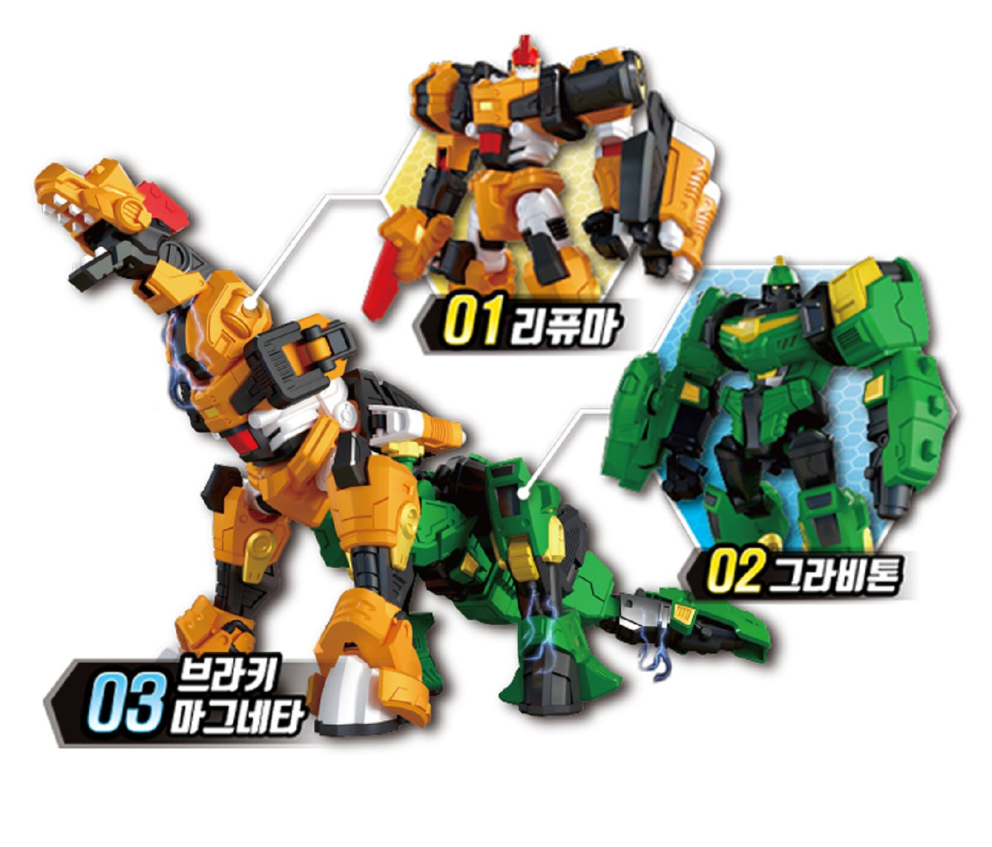 ミニフォース ミニ特攻隊 ブラキマグネター スーパー恐竜パワー パート2 韓国変身ロボット