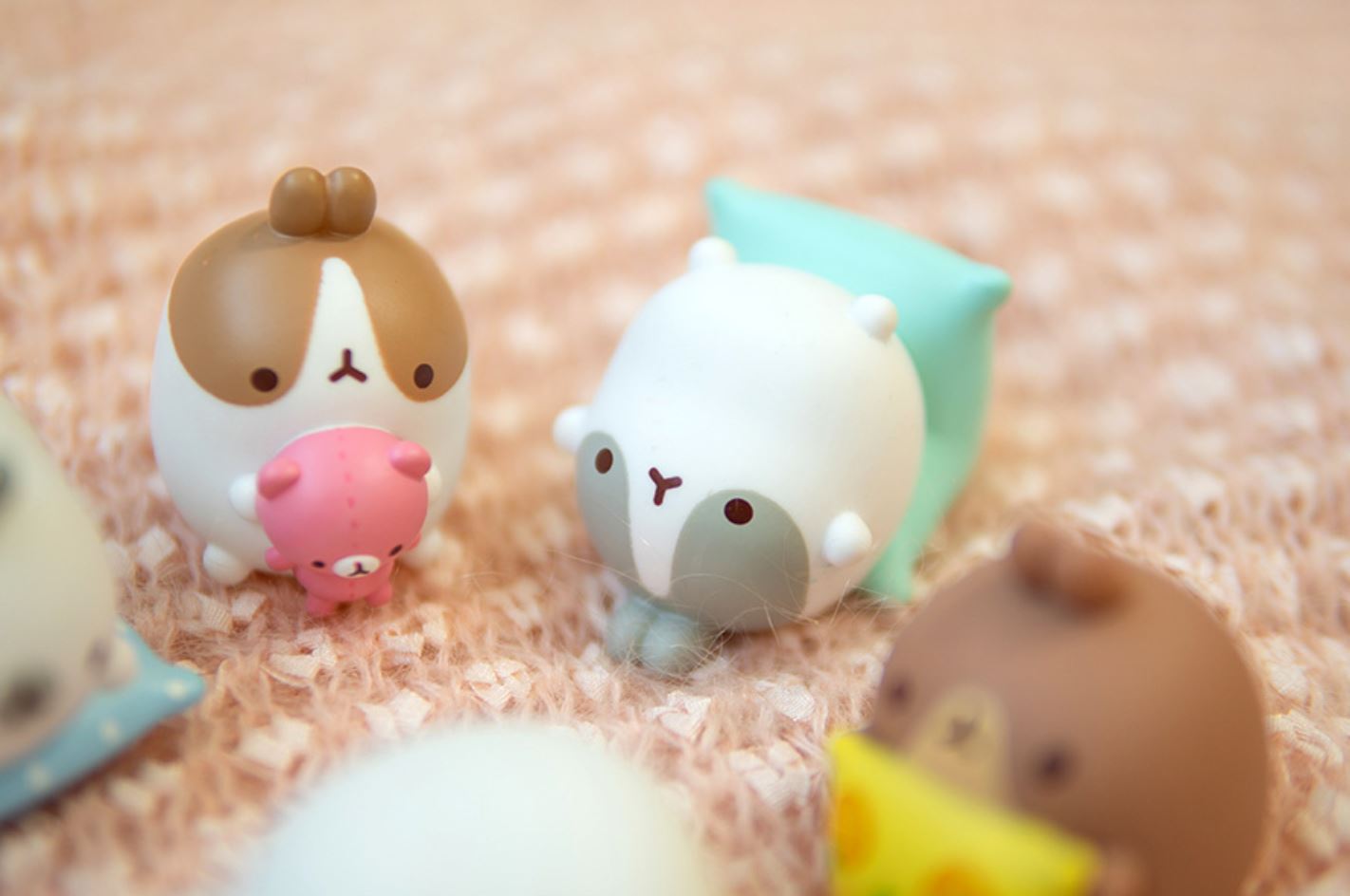 モルラン ミニサイズフィギュア5種セットだるい日曜日韓国キャラクター おもちゃ Molang