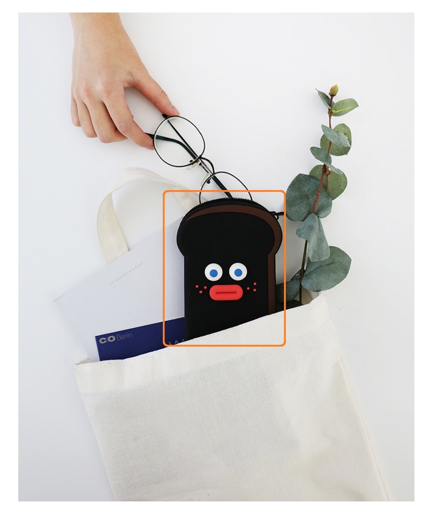 ロマネ ブランチブラザー シリコン 韓国ペンケース ポーチ (焦げたトースト)