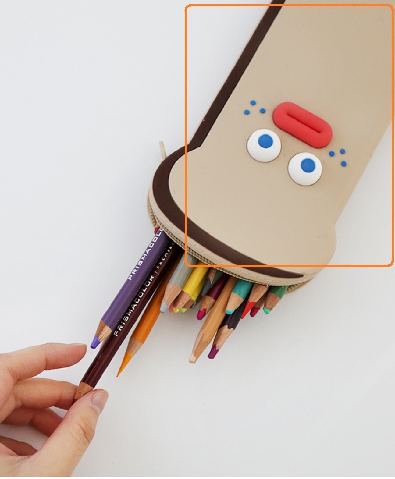 ロマネ ブランチブラザー シリコン 韓国ペンケース ポーチ (トースト)