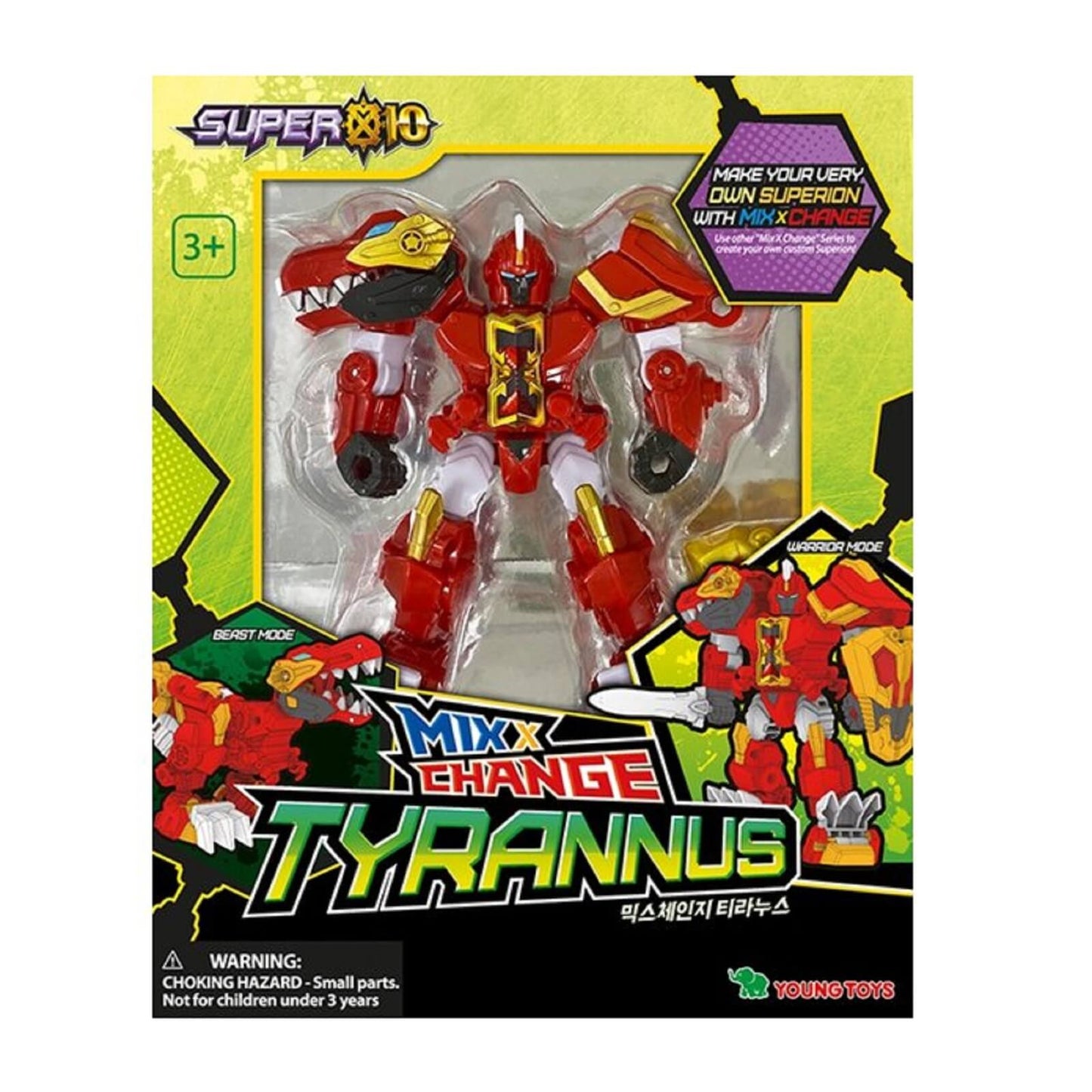 スーパーテン ミックスチェンジ ティラヌス恐竜ティラノサウルスロボット韓国変身ロボットおもちゃ玩具 Super10 Mix Change Tyrannus