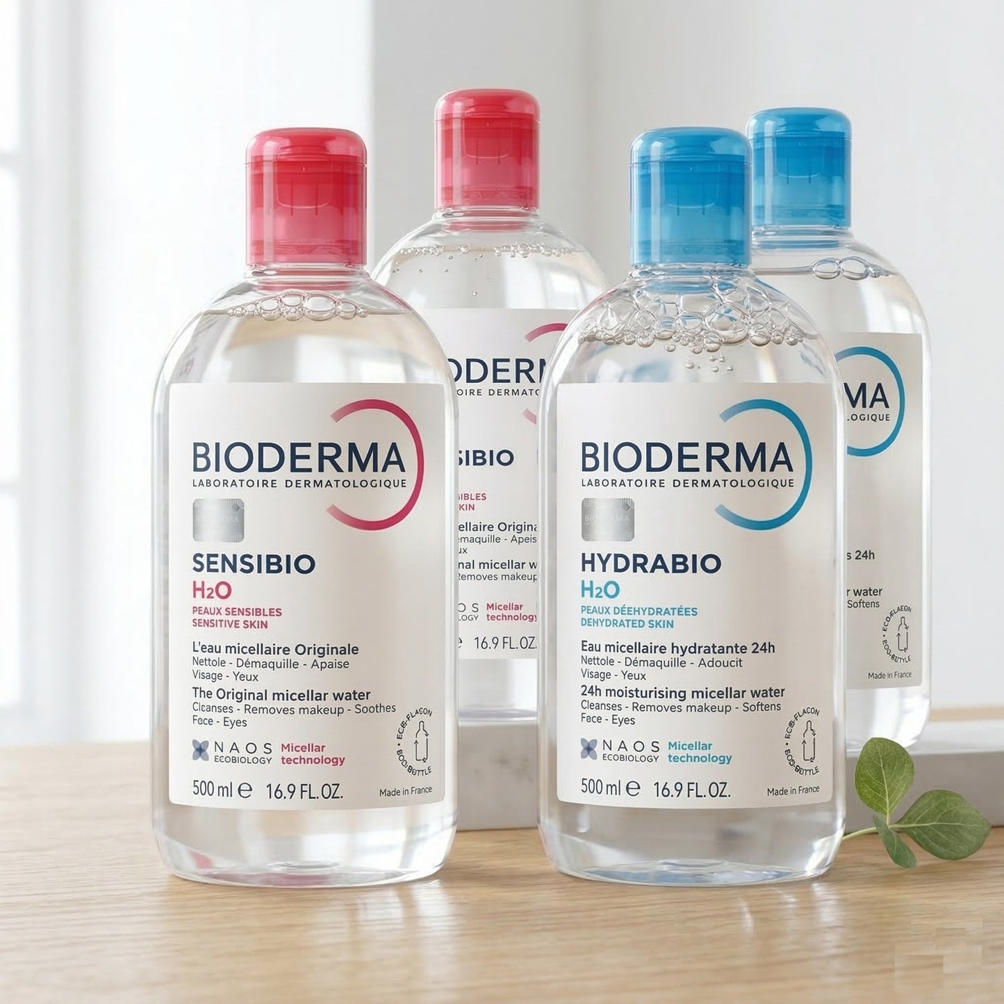 ビオデルマ クレンジングウォーター 500ml 2本セット 選べる 赤キャップ 青キャップ サンシビオ イドラビオ ふき取り 洗顔 敏感肌 乾燥肌 正規品 韓国発送