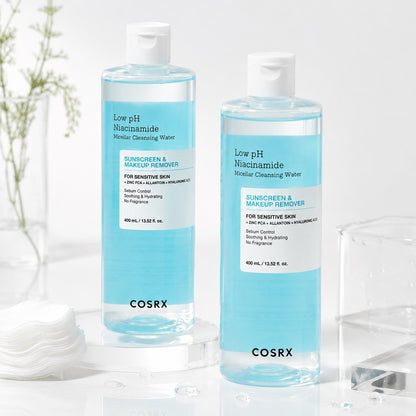 COSRX コスアールエックス 弱酸性 ナイアシンアミド ミセラークレンジングウォーター 合計800ml 400ml×2本 メイク落とし 化粧落とし 大容量 韓国コスメ