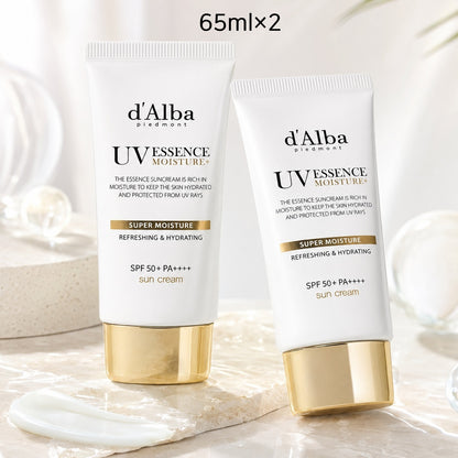 ダルバ スーパーモイスチャーエッセンスサンクリーム 65ml×2 2個セット SPF50+ PA++++ 日焼け止め サンクリーム 保湿 UVケア 化粧下地 韓国コスメ スキンケア 乾燥肌 ツヤ肌