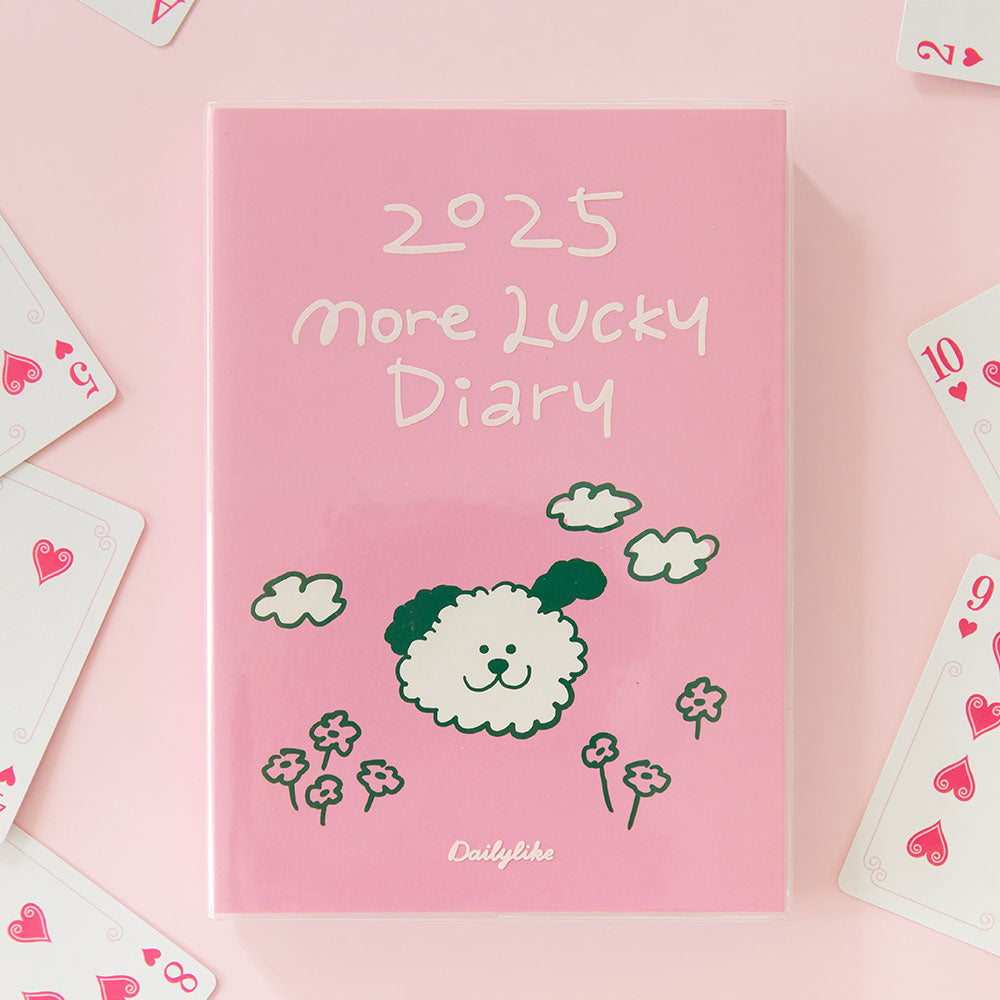 デイリーライク 2025 モアラッキー ダイアリー 韓国 手帳 スケジュール帳 ダイアリー システム手帳 マンスリー ウィークリー 手帳 日付表示あり