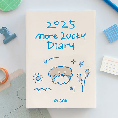 デイリーライク 2025 モアラッキー ダイアリー 韓国 手帳 スケジュール帳 ダイアリー システム手帳 マンスリー ウィークリー 手帳 日付表示あり