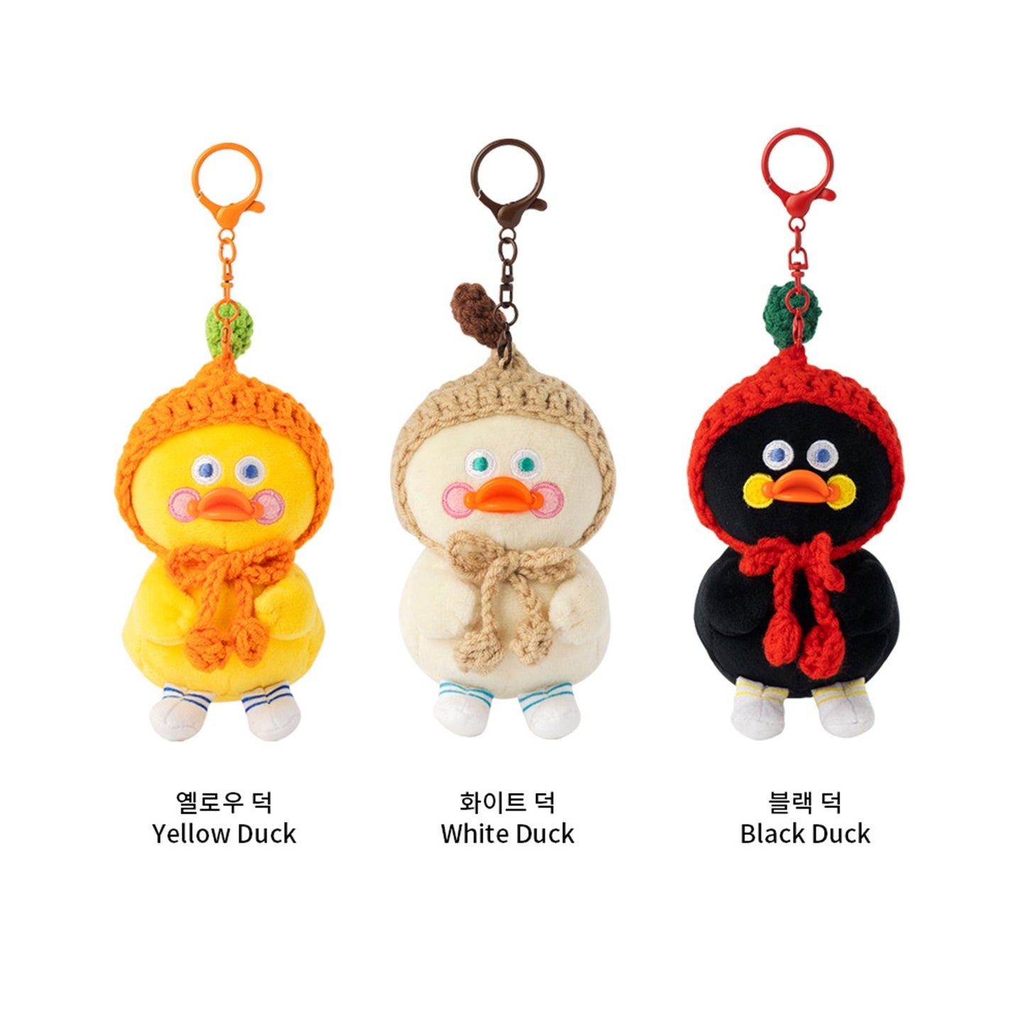 ブランチブラザー 韓国 ダック キャラクター ぬいぐるみ キーホルダー キーリング キーカバー かわいい オリジナル バッグチャーム 3色展開