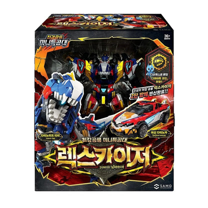 ミニ特攻隊 ミニフォース レックスカイザー 韓国 変形ロボットおもちゃ ティラノサウルスからロボットへ合体変形！ミニカー付き