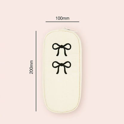 テーブルトーク 韓国 リボン刺繍 筆箱 ペンケース シンプル ペンポーチ 大容量 おしゃれ 中学生 高校生 女子向け 韓国文具 筆入れ