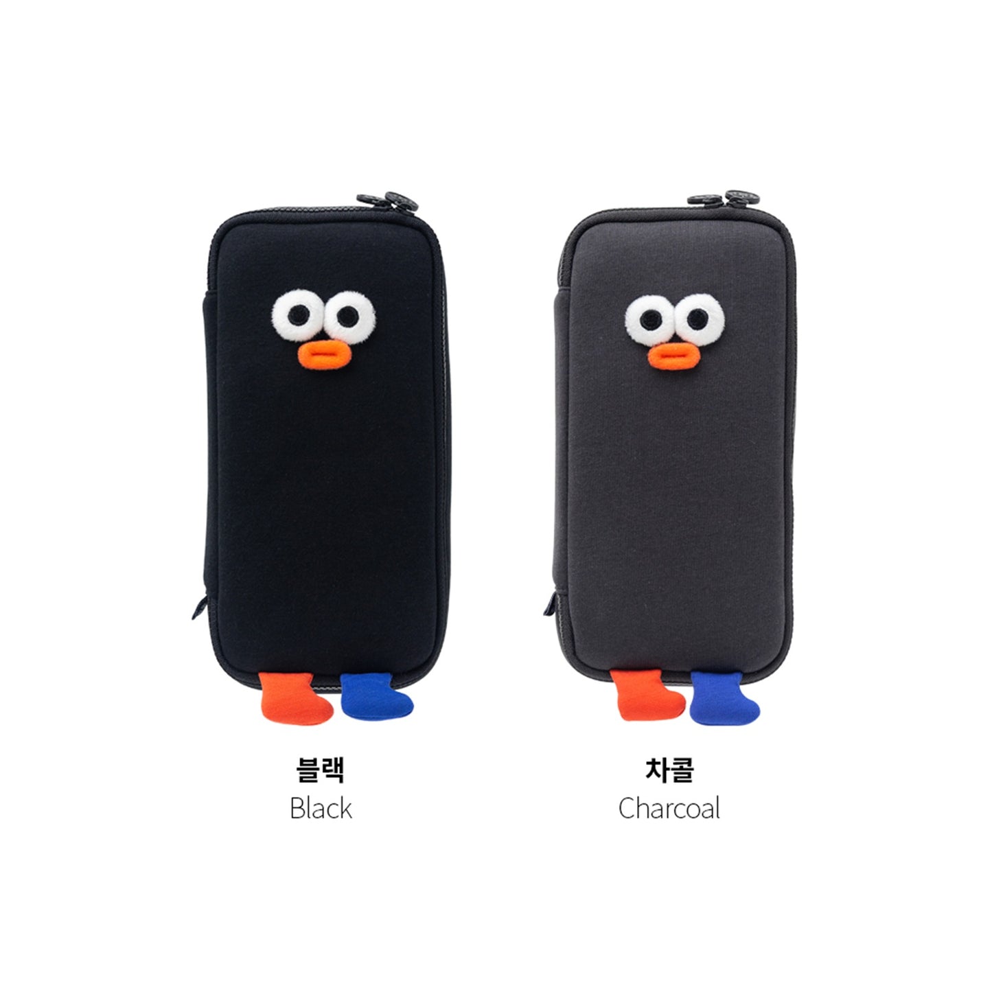 ブランチブラザー 2世代 ビッグ ペンケース ポムポム 筆箱 大容量 シンプル ペンポーチ ブラック チャコール
