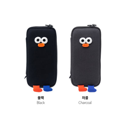ブランチブラザー 2世代 ビッグ ペンケース ポムポム 筆箱 大容量 シンプル ペンポーチ ブラック チャコール