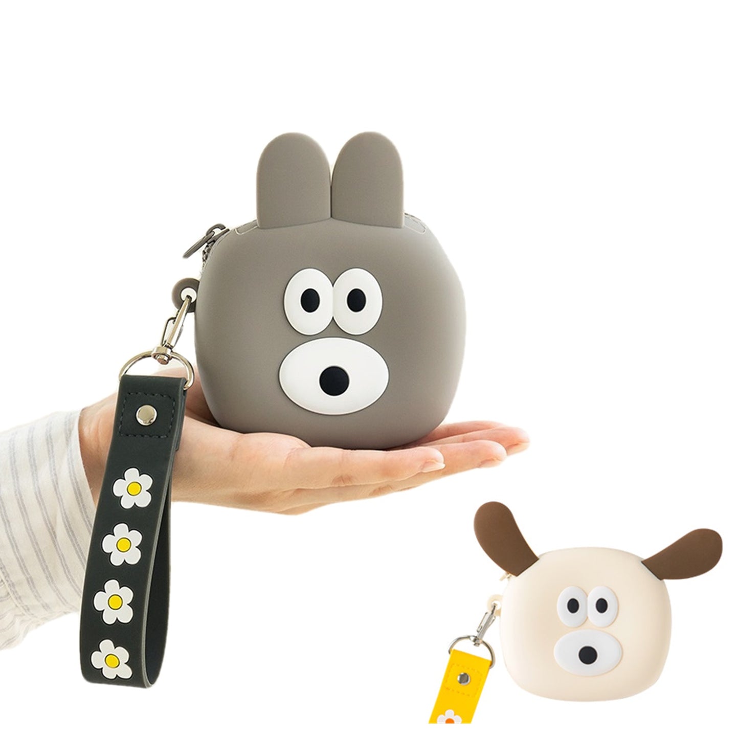 ブランチブラザー 韓国 キャラクター シリコンポーチ バニー パピー キャラクター かわいいミニポーチ カードケース コインケース 化粧ケース