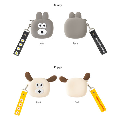 ブランチブラザー 韓国 キャラクター シリコンポーチ バニー パピー キャラクター かわいいミニポーチ カードケース コインケース 化粧ケース