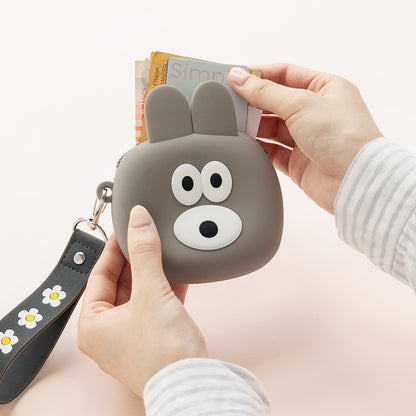 ブランチブラザー 韓国 キャラクター シリコンポーチ バニー パピー キャラクター かわいいミニポーチ カードケース コインケース 化粧ケース