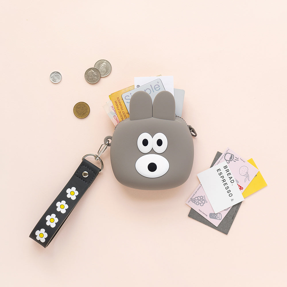 ブランチブラザー 韓国 キャラクター シリコンポーチ バニー パピー キャラクター かわいいミニポーチ カードケース コインケース 化粧ケース