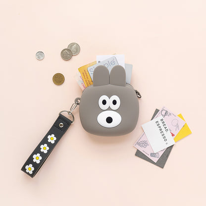 ブランチブラザー 韓国 キャラクター シリコンポーチ バニー パピー キャラクター かわいいミニポーチ カードケース コインケース 化粧ケース