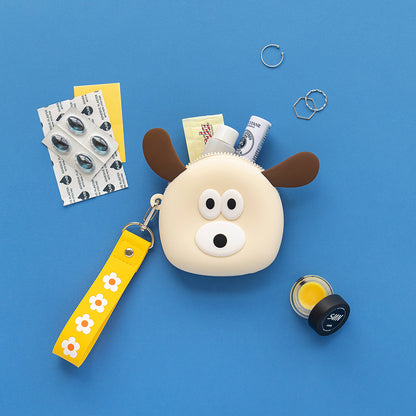 ブランチブラザー 韓国 キャラクター シリコンポーチ バニー パピー キャラクター かわいいミニポーチ カードケース コインケース 化粧ケース