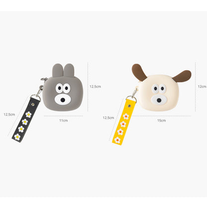 ブランチブラザー 韓国 キャラクター シリコンポーチ バニー パピー キャラクター かわいいミニポーチ カードケース コインケース 化粧ケース
