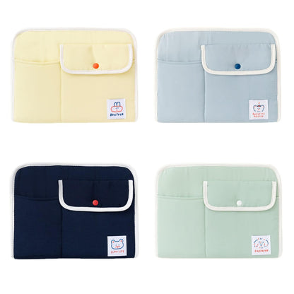 ブランチブラザー韓国キャラクターイラストラベル iPad 11インチ互換タブレット ポーチケース 保護バッグ ハンドストラップスナップボタンパステルカラー