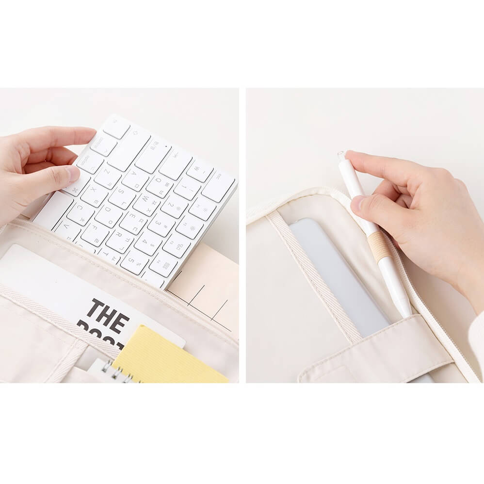 ブランチブラザー韓国キャラクターイラストラベル iPad 11インチ互換タブレット ポーチケース 保護バッグ ハンドストラップスナップボタンパステルカラー