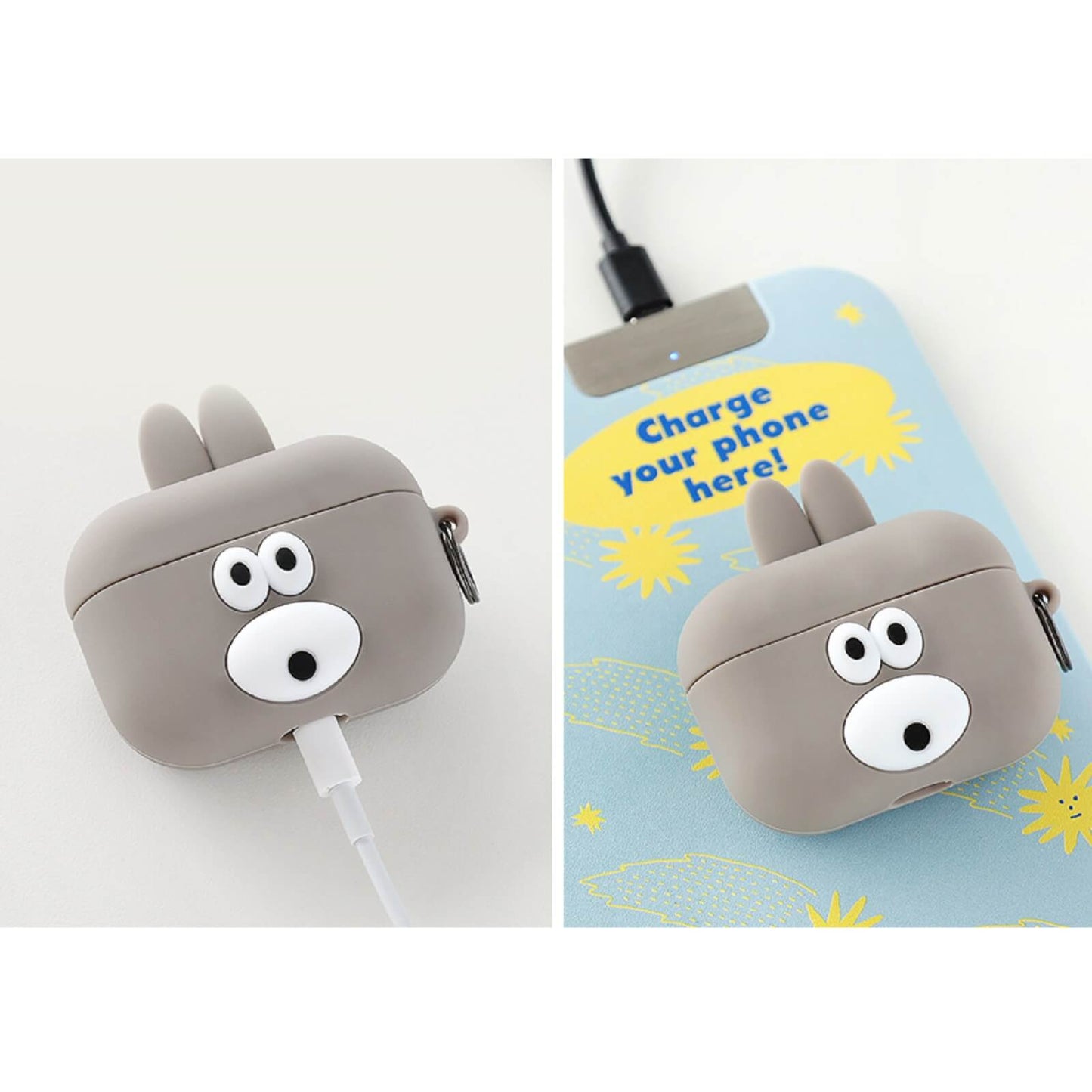 ロマネ ブランチブラザー バニー パピーAirPods Pro シリコンケース 韓国キャラクター